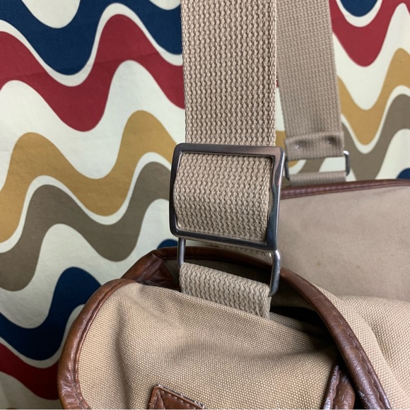 Vintage Canvas Bag with Leather Trim GUC - Picture 3 of 10